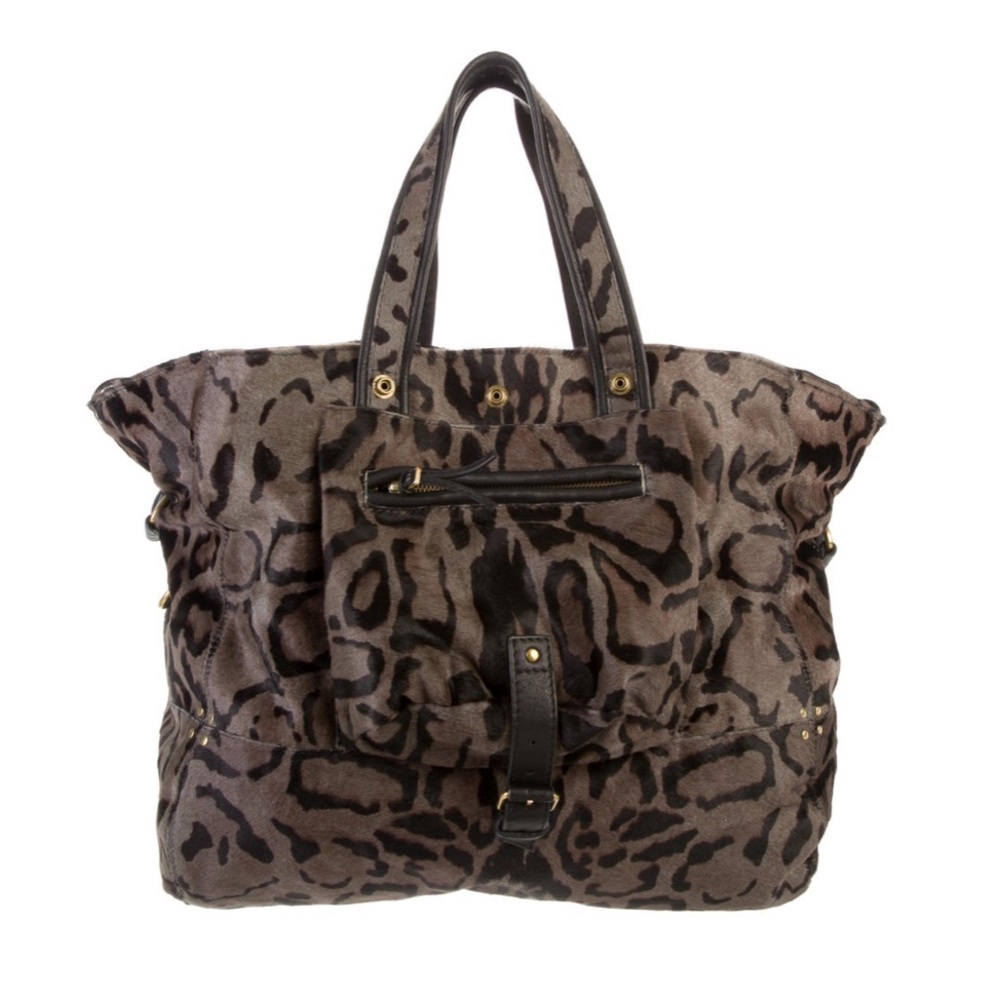 Jerome Dreyfuss Billy Large Leopard Shoulder Bag